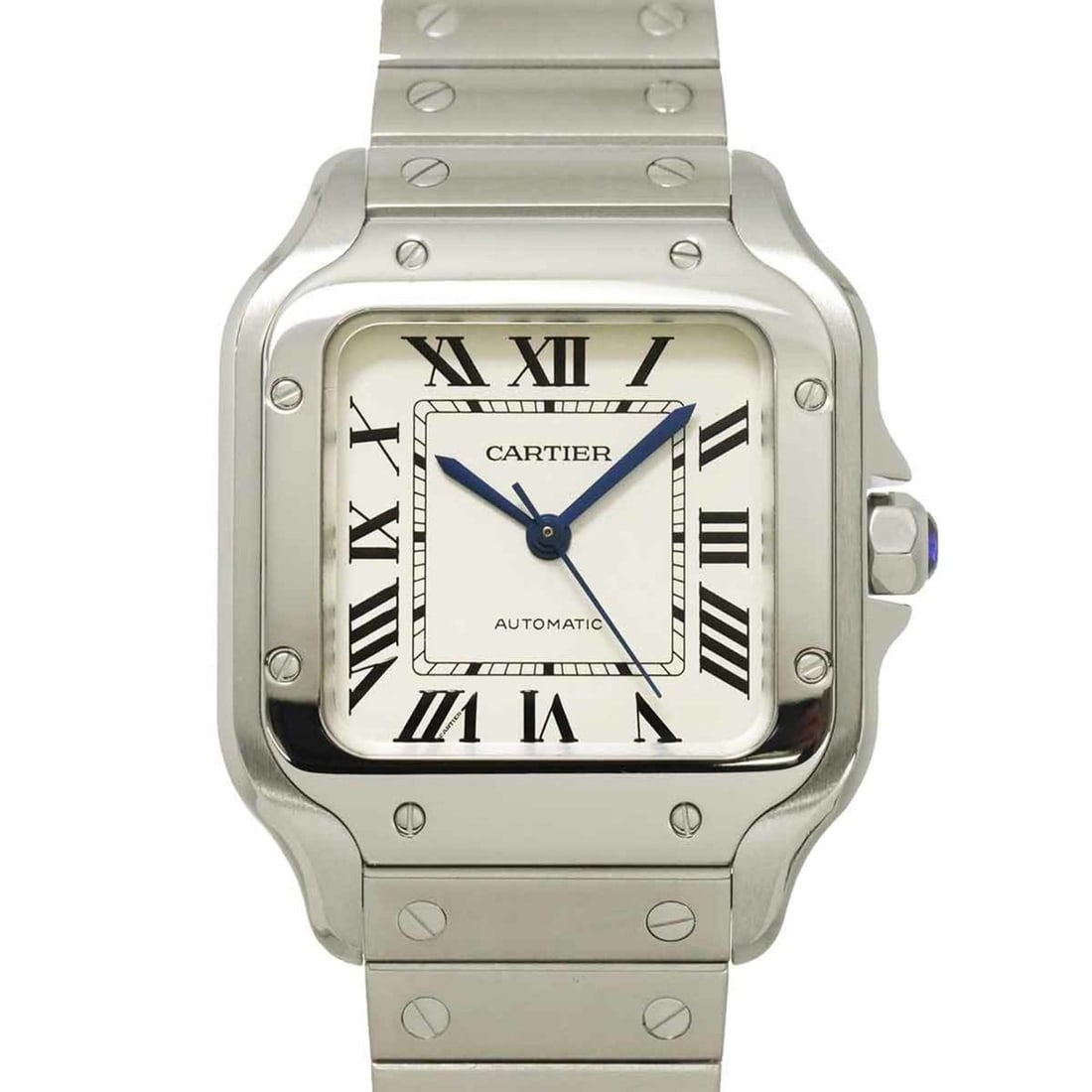 Cartier Santos de MM WSSA0010 Men's Silver Automatic Watch (1 of 14)