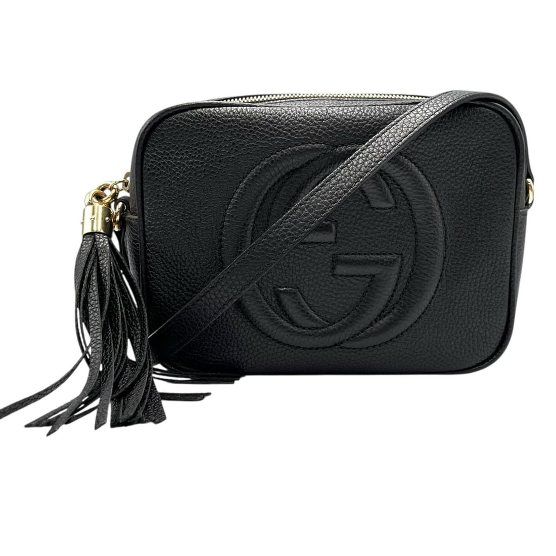 Gucci Small Disco Shoulder Bag 308364 in Black Leather for Women: --- Catalog ---Category: SizeSize (HxWxD): 15cm x 21cm x 7cm / 5.9'' x 8.26'' x 2.75''Category: DesignType: Shoulder bagColor: BlackGender: WomenMaterial: Leather Category: GeneralMPN: 308364Brand: Gu