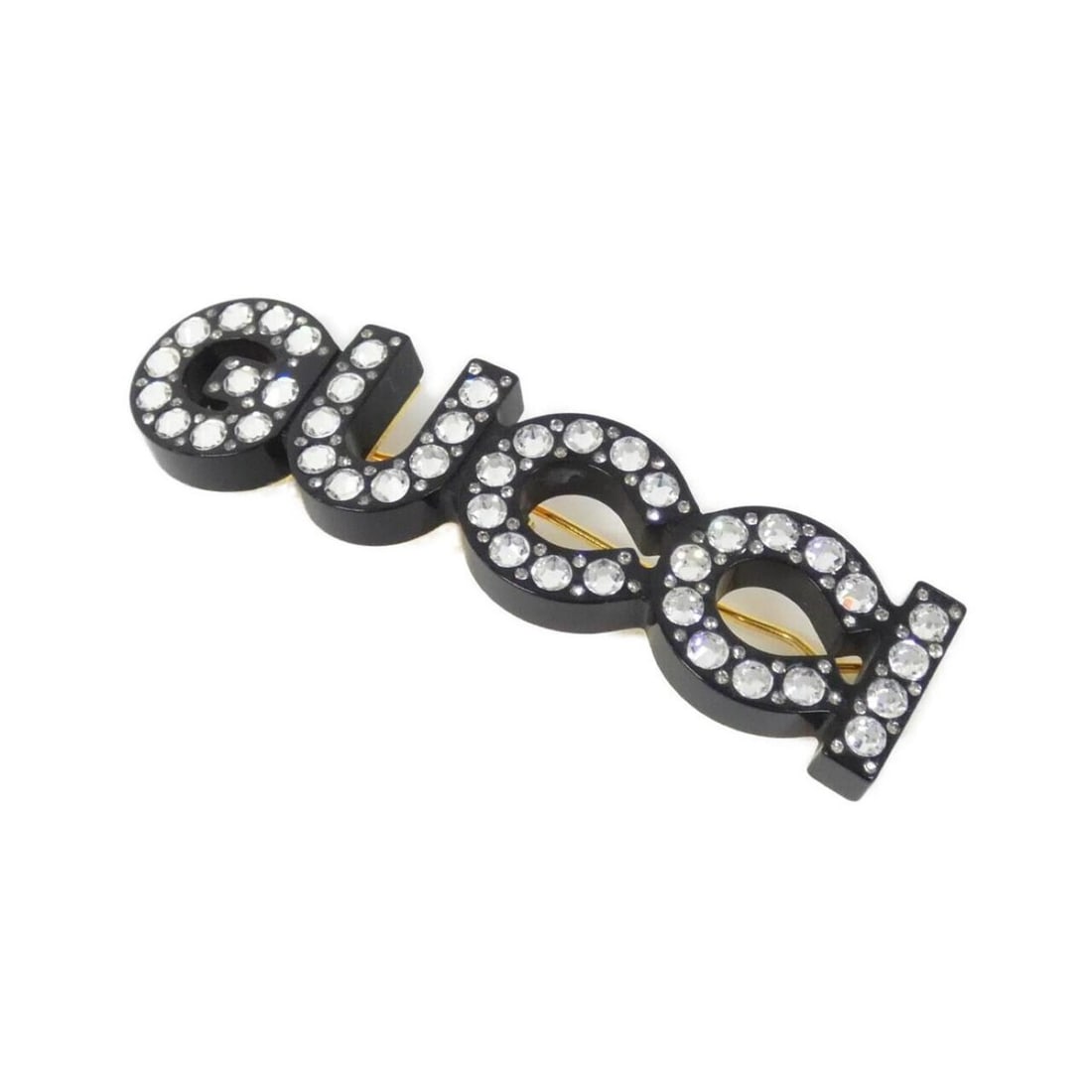 Gucci 657510 I6325 Barrette: --- Catalog ---Category: SizeSize (LxW): 1.7cm x 7.1cm / 0.66'' x 2.79''Category: DesignType: BarretteColor: Black, GoldGender: WomenCategory: GeneralMPN: 657510 I6325Brand: Gucci--- Item List ---Sect