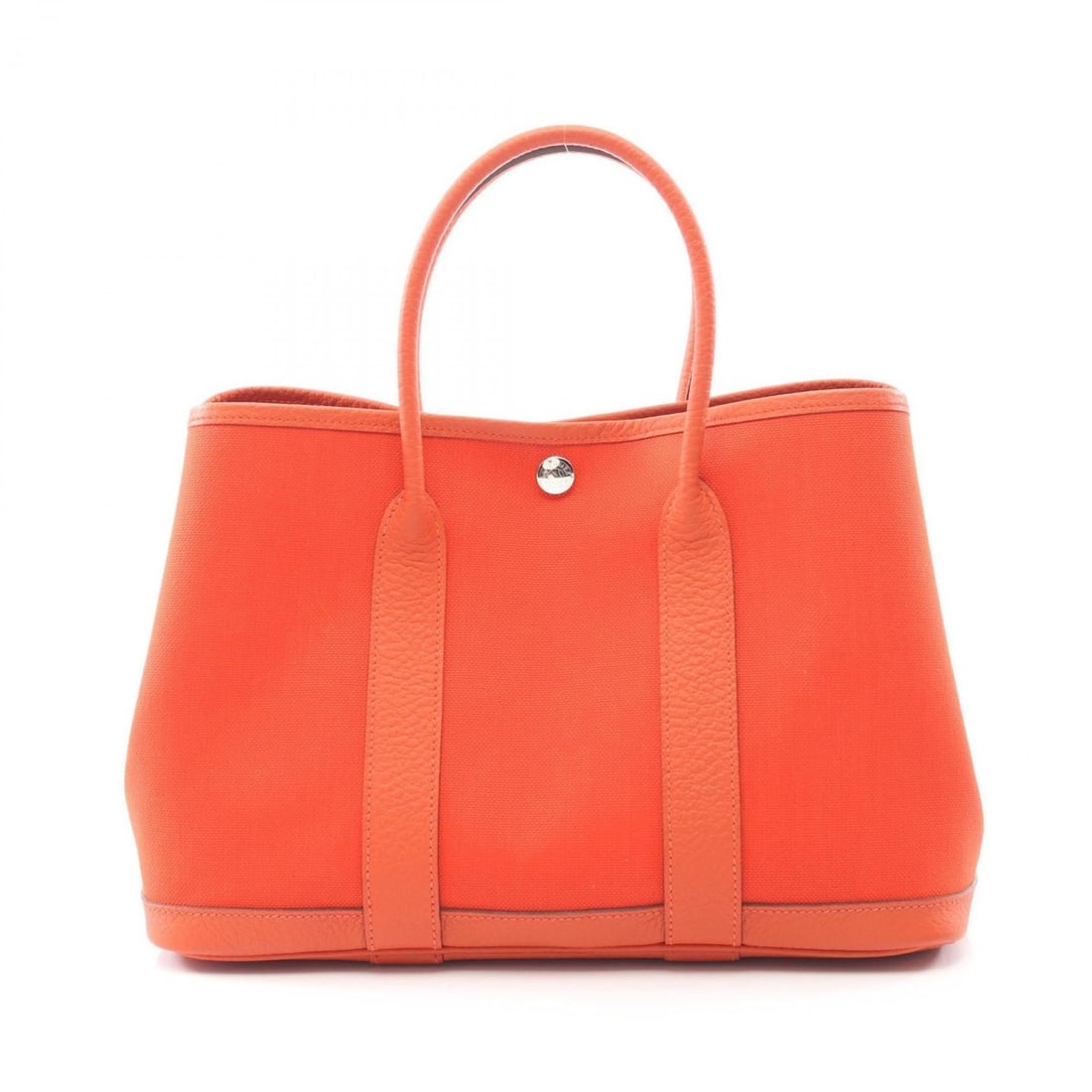 Hermes Hermès Garden Party TPM Tote Bag, Canvas and Leather, Toile Militaire Negonda, Women's,: --- Catalog ---Category: SizeSize (HxWxD): 21cm x 30cm x 14cm / 8.26'' x 11.81'' x 5.51''Category: DesignType: Tote bagColor: OrangeGender: WomenMaterial: Canvas , Negonda leather , Leather Category: