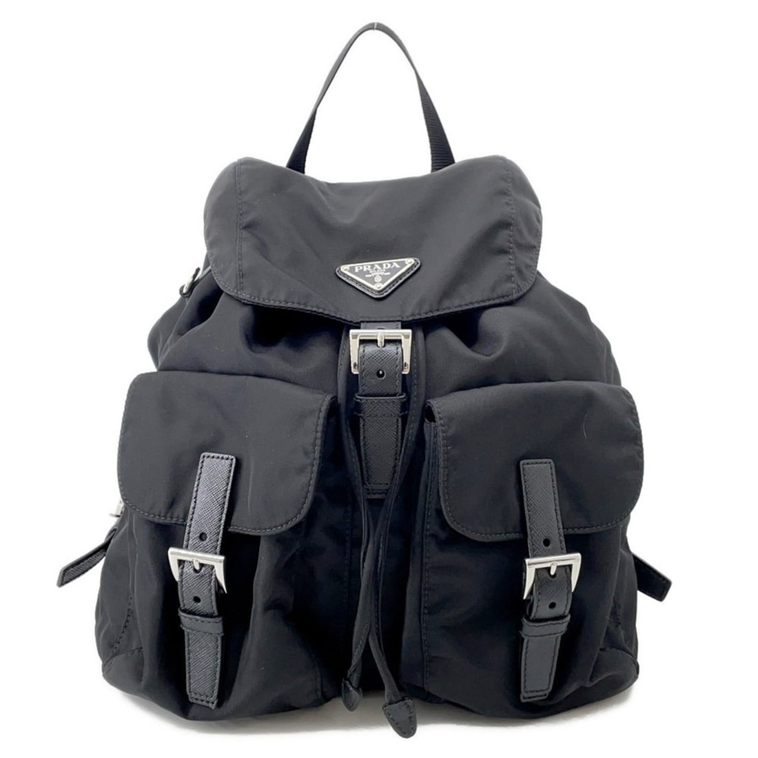 Prada Medium Re-Nylon Backpack, 1BZ811, Black: --- Catalog ---Category: SizeSize (HxWxD): 30cm x 30cm x 14.5cm / 11.81'' x 11.81'' x 5.7''Category: DesignType: BackpackColor: BlackGender: Women,MenMaterial: Nylon Category: GeneralMPN: 1BZ811Brand: