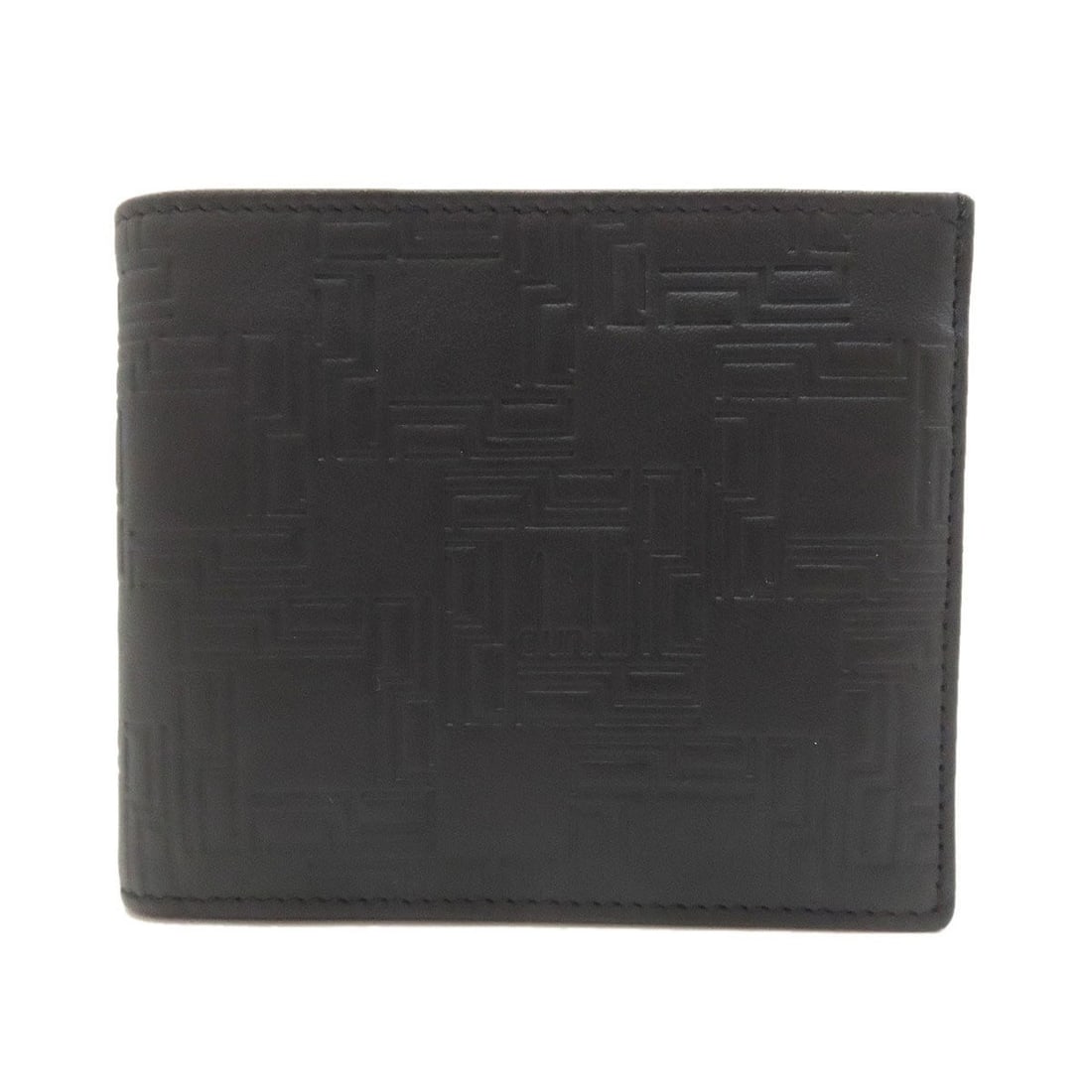 Dunhill logo bifold leather wallet for men: --- Catalog ---Category: SizeSize (HxWxD): 9cm x 10cm x 2.5cm / 3.54'' x 3.93'' x 0.98''Category: DesignType: Wallet (bi-fold)Color: BlackGender: MenMaterial: Leather Category: GeneralBrand: Dunhill--