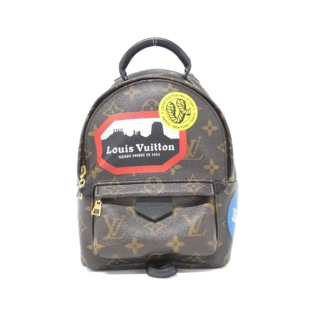 Louis Vuitton Monogram World Tour Palm Springs Backpack Mini M42971: --- Catalog ---Category: SizeSize (HxWxD): 22cm x 15cm x 9cm / 8.66'' x 5.9'' x 3.54''Category: DesignType: BackpackColor: MarronGender: Men,WomenMaterial: Coated canvas Hardware Color: GoldCategory: