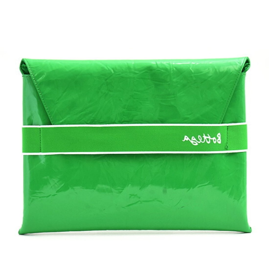 Bottega Veneta Men's Clutch/Second Bag in Wrinkled Enamel and Patent Green: --- Catalog ---Category: SizeSize (HxWxD): 25cm x 32cm / 9.84'' x 12.59''Category: DesignType: Clutch bagColor: GreenGender: MenMaterial: Leather Category: GeneralBrand: Bottega VenetaCountry of Origi