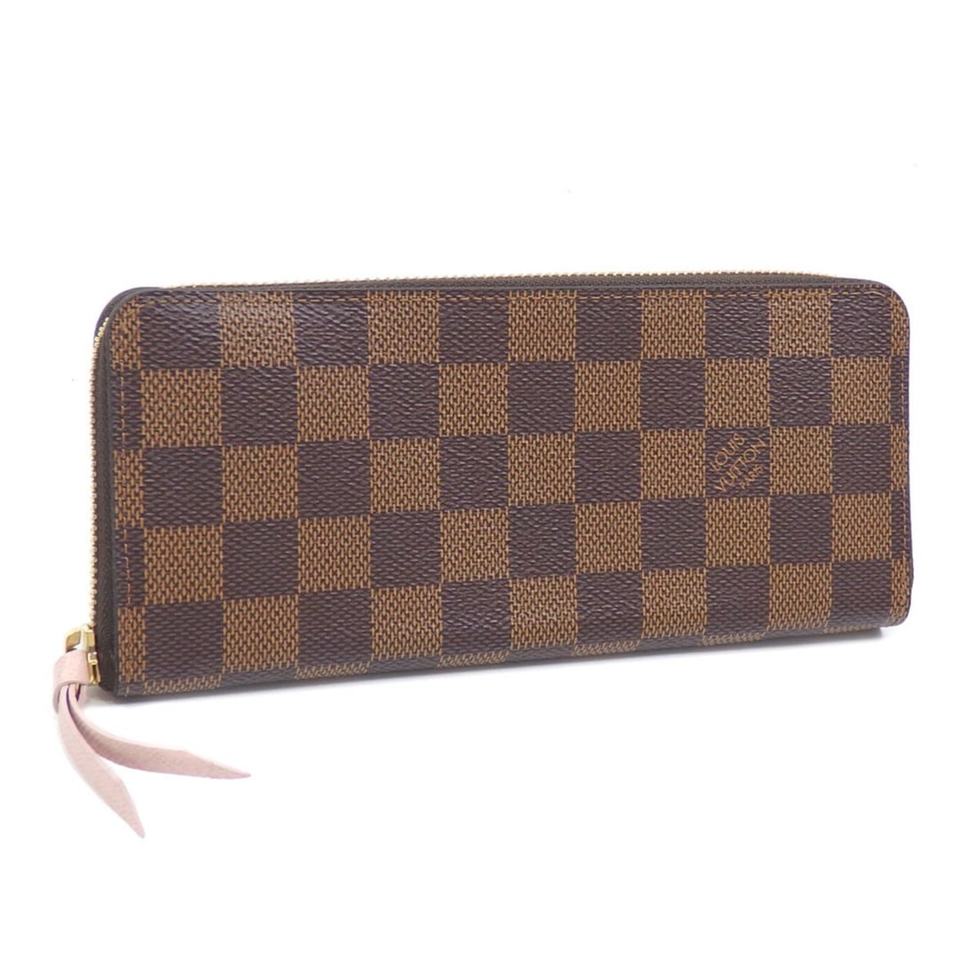 Louis Vuitton Damier Ebene Portefeuille Clemence Round Long Wallet, Women's, N41626, Rose Ballerine: --- Catalog ---Category: SizeSize (HxWxD): 9cm x 19.5cm x 1.5cm / 3.54'' x 7.67'' x 0.59''Category: DesignType: Long wallet (bi-fold)Color: Damier Canvas, Ebene, Rose ballerineGender: WomenMaterial: D