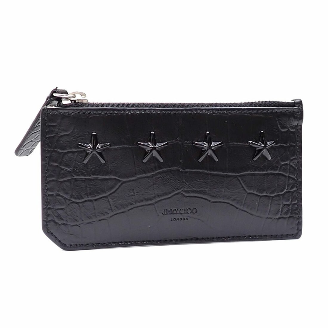 Jimmy Choo card case, fragment black leather coin case for men and women: --- Catalog ---Category: DesignType: Card caseColor: BlackGender: Men,WomenMaterial: Leather Inner Pocket: Coin purse/coin case Category: GeneralBrand: Jimmy ChooCategory: Physical PropertiesSize (HxW