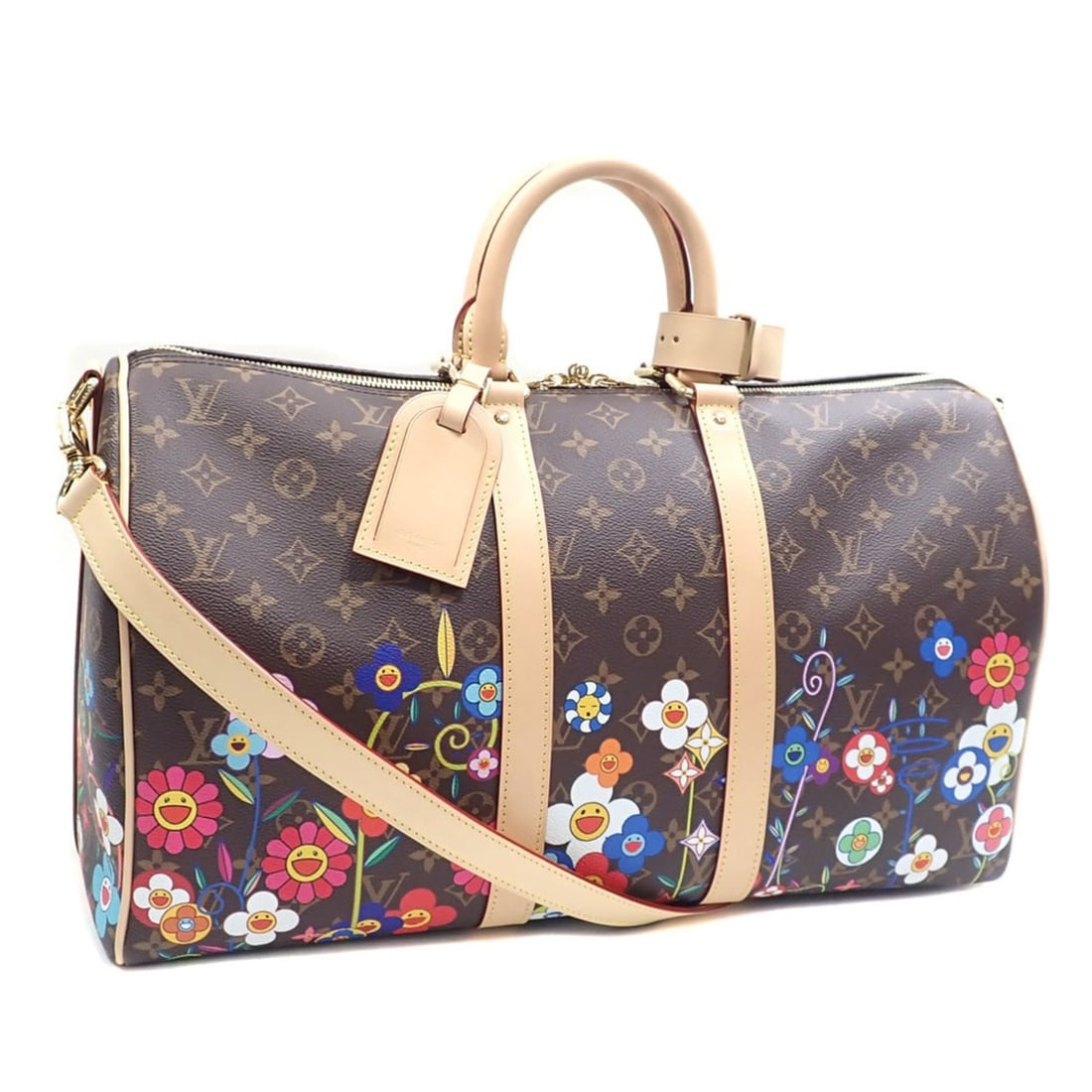Louis Vuitton x Takashi Murakami Boston Bag Monogram LV×TM Keepall Bandouliere Size 45 Women's: --- Catalog ---Category: SizeSize (HxWxD): 28cm x 45cm x 21cm / 11.02'' x 17.71'' x 8.26''Category: DesignType: Boston bagColor: MonogramGender: WomenMaterial: Monogram Category: GeneralMPN: M13869Bra
