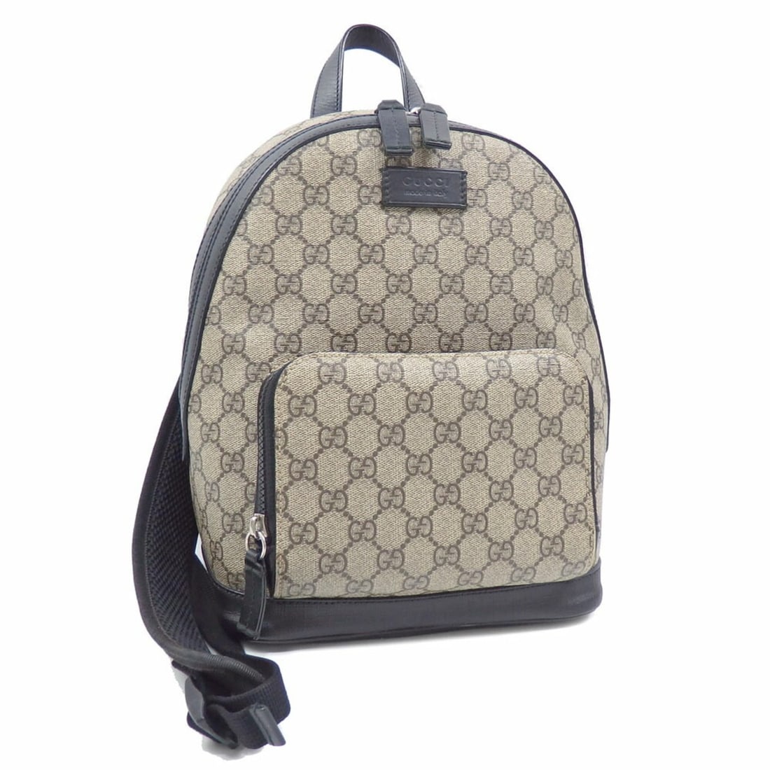 Gucci GG Supreme Backpack for Women, Beige, Black, PVC, and Leather, 429020: --- Catalog ---Category: SizeSize (HxWxD): 30cm x 22cm x 11cm / 11.81'' x 8.66'' x 4.33''Category: DesignType: BackpackColor: Beige, BlackGender: WomenMaterial: GG Supreme , Leather Category: GeneralM