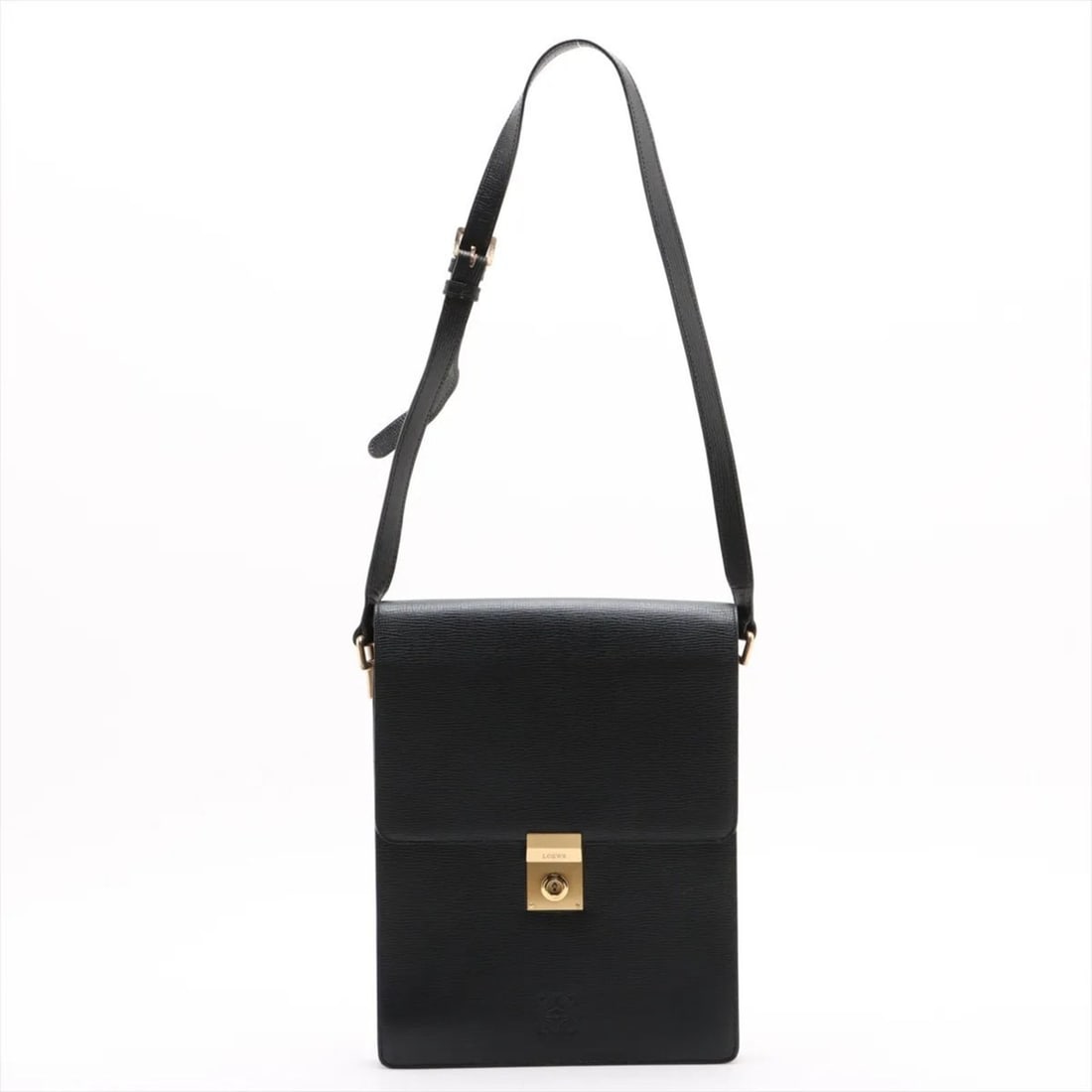 Loewe Anagram Leather Shoulder Bag, Handbag, Black, Women's: --- Catalog ---Category: SizeSize (HxWxD): 30cm x 23cm x 4cm / 11.81'' x 9.05'' x 1.57''Category: DesignType: Shoulder bagColor: BlackGender: WomenMaterial: Leather Category: GeneralBrand: Loewe--- It