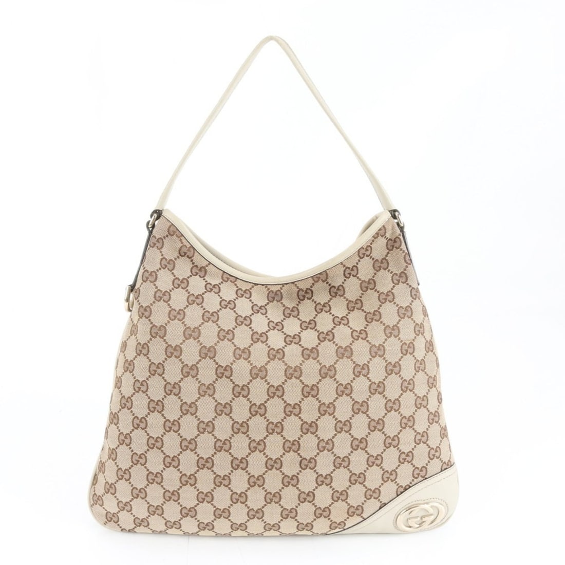 Gucci GG Canvas New Brit 169947 Leather Shoulder Bag One-Shoulder Tote for Women: --- Catalog ---Category: SizeSize (HxWxD): 27cm x 35cm x 1cm / 10.62'' x 13.77'' x 0.39''Category: DesignType: Shoulder bagColor: BrownGender: WomenMaterial: Leather , Canvas Category: GeneralMPN: 169