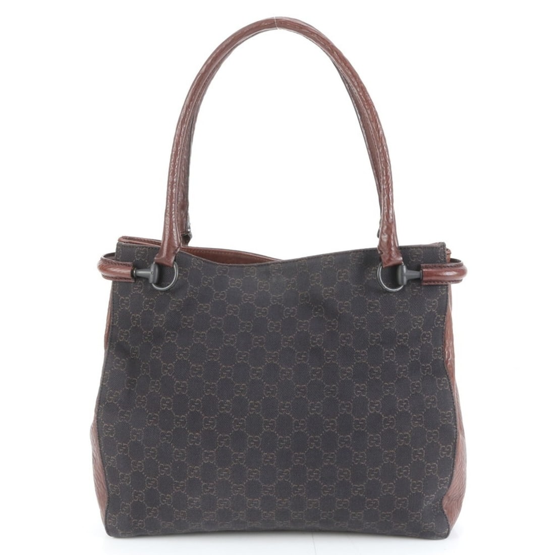 Gucci GG Canvas Horsebit Leather Tote Bag (101346) - Shoulder/Handbag for Women: --- Catalog ---Category: SizeSize (HxWxD): 30cm x 35cm x 11cm / 11.81'' x 13.77'' x 4.33''Category: DesignType: Tote bagColor: BrownGender: WomenMaterial: Leather , Canvas Category: GeneralMPN: 101346