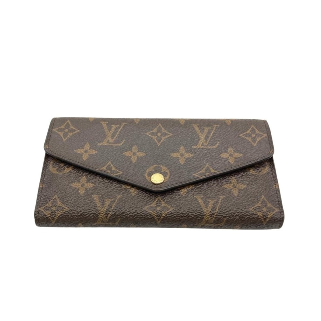 Louis Vuitton Portefeuille Sarah Long Wallet in Monogram Canvas, M62236, Brown, CA0159: --- Catalog ---Category: SizeSize (HxWxD): 10cm x 19cm x 2.5cm / 3.93'' x 7.48'' x 0.98''Category: DesignType: Long wallet (tri-fold)Color: BrownGender: Women,MenMaterial: Monogram , Canvas Category: