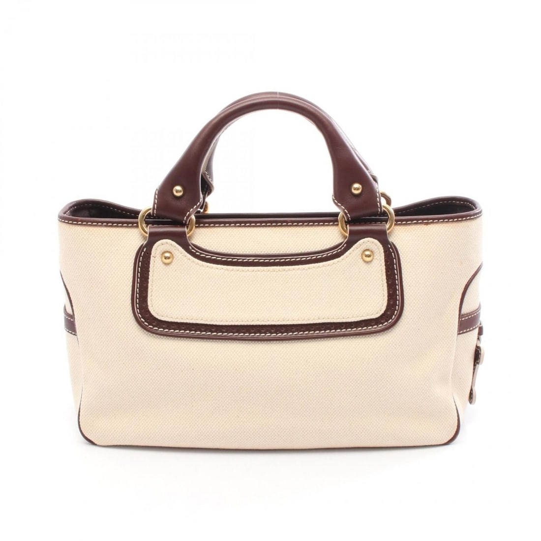 Celine Boogie Bag Handbag Canvas Leather Women's Beige Brown: --- Catalog ---Category: SizeSize (HxWxD): 20cm x 32cm x 13cm / 7.87'' x 12.59'' x 5.11''Category: DesignType: HandbagColor: Beige, BrownGender: WomenMaterial: Canvas , Leather Category: GeneralBrand: