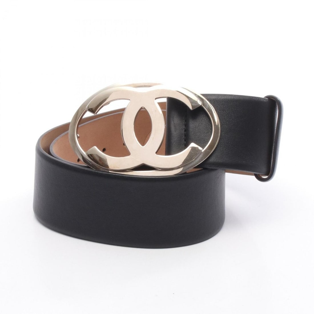 CHANEL Coco Mark Belt, Leather, Women's, Black: --- Catalog ---Category: SizeLength: 68cm - 78cm / 26.77'' - 30.7''Category: DesignType: Standard beltColor: Black, SilverGender: WomenMaterial (Strap): Leather Category: GeneralBrand: Chanel--- Item