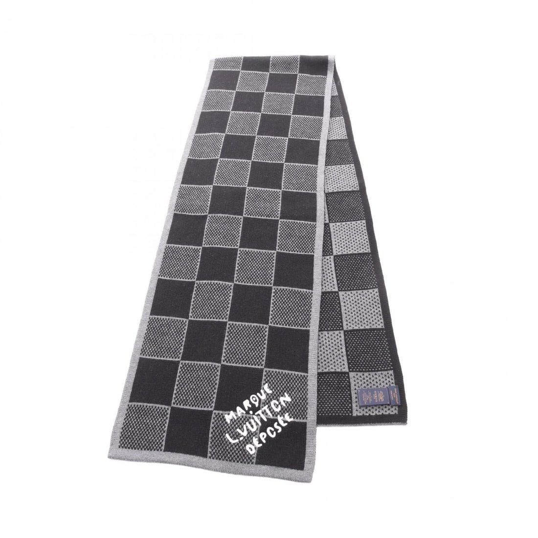 Louis Vuitton Damier Heritage Wool Scarf, Men's, Black and Gray, M92664: --- Catalog ---Category: SizeSize (LxW): 1.8m x 29.5cm / 70.86'' x 11.61''Category: DesignType: ShawlColor: Black, GrayGender: MenMaterial: Wool Category: GeneralMPN: M92664Brand: Louis Vuitton--- Ite