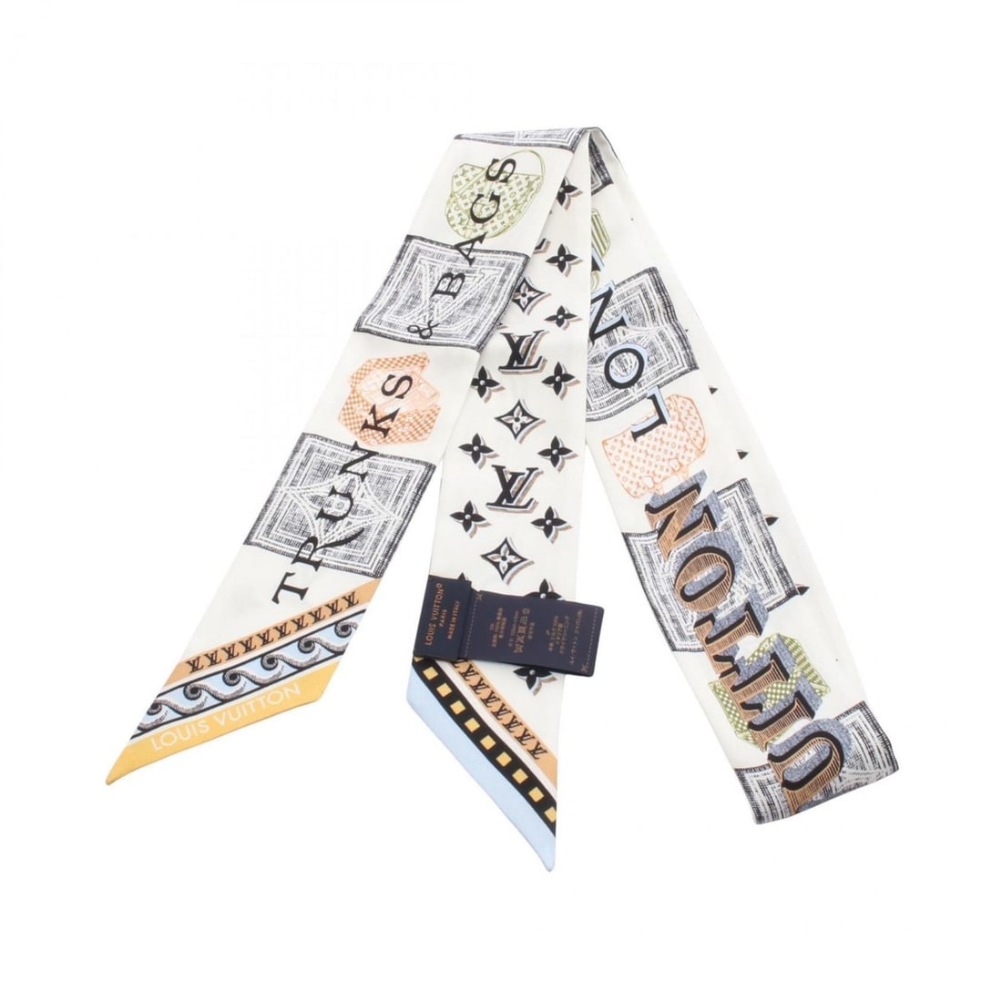 Louis Vuitton Bandeau BB Damier Gram Silk Scarf for Women, White, Multicolor, M96785: --- Catalog ---Category: SizeSize (LxW): 1.19m x 5cm / 46.85'' x 1.96''Category: DesignType: ScarfColor: Multi-color, WhiteGender: WomenMaterial: Silk Category: GeneralMPN: M96785Brand: Louis Vuitton-