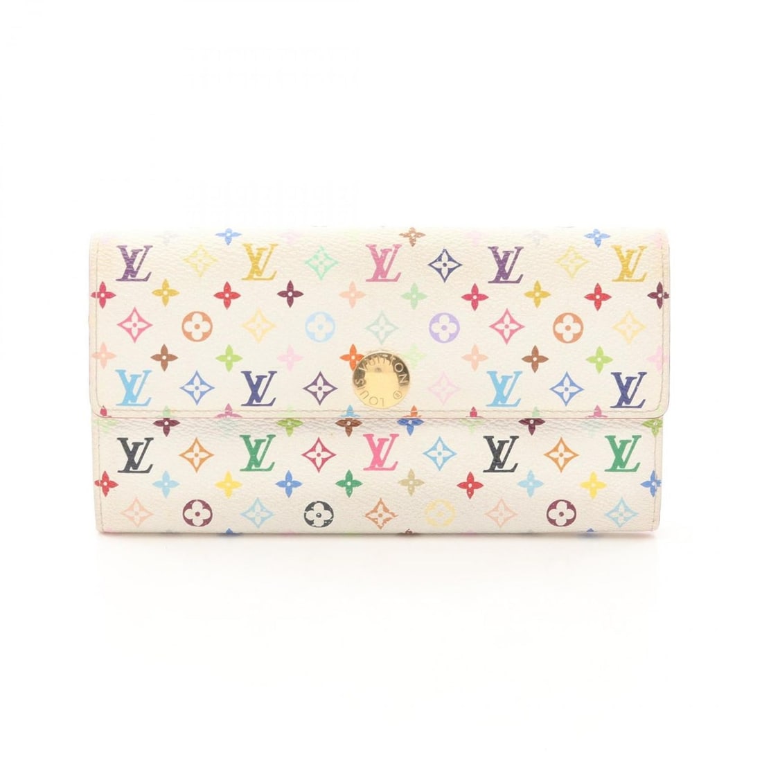 Louis Vuitton Sarah Monogram Multicolore Portefeuille in Blanc, Women's Bifold Long Wallet, White,: --- Catalog ---Category: SizeSize (HxWxD): 10cm x 19cm x 2.5cm / 3.93'' x 7.48'' x 0.98''Category: DesignType: Long wallet (bi-fold)Color: Blanc, Multi-color, WhiteGender: WomenMaterial: Monogram Mult