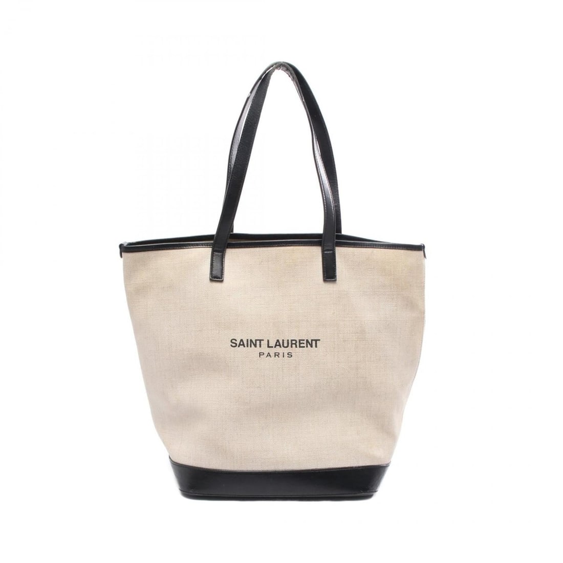 Yves Saint Laurent Saint Laurent Paris Teddy Tote Bag, Canvas and Leather, Women's, Ivory Black,: --- Catalog ---Category: SizeSize (HxWxD): 33cm x 25cm x 19cm / 12.99'' x 9.84'' x 7.48''Category: DesignType: Tote bagColor: Black, IvoryGender: WomenMaterial: Canvas , Leather Category: GeneralBrand