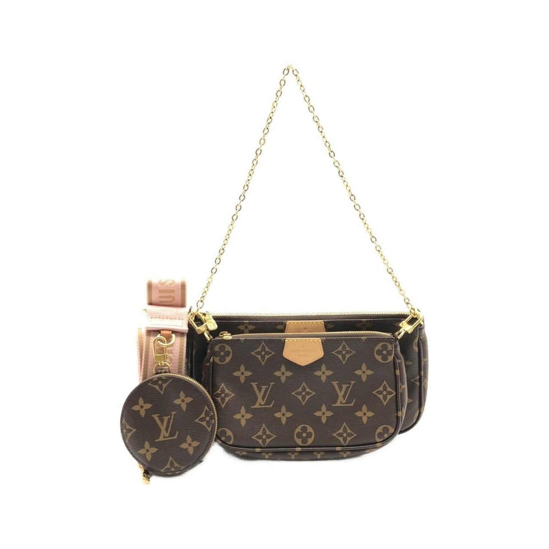Louis Vuitton Monogram Multi Pochette Accessoires M44840 Shoulder Bag: --- Catalog ---Category: SizeSize (HxWxD): 13.5cm x 23cm x 4cm / 5.31'' x 9.05'' x 1.57''Category: DesignType: Pochette, Shoulder bagColor: BrownGender: Women,MenMaterial: Coated canvas Category: Gene