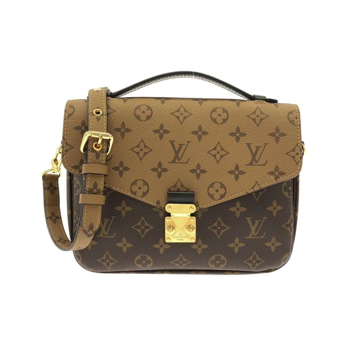 Louis Vuitton Monogram Reverse Pochette Metis MM M44876 Handbag: --- Catalog ---Category: SizeSize (HxWxD): 20cm x 25cm x 5cm / 7.87'' x 9.84'' x 1.96''Category: DesignType: Handbag, PochetteColor: BrownGender: Women,MenMaterial: Coated canvas Category: GeneralMPN: