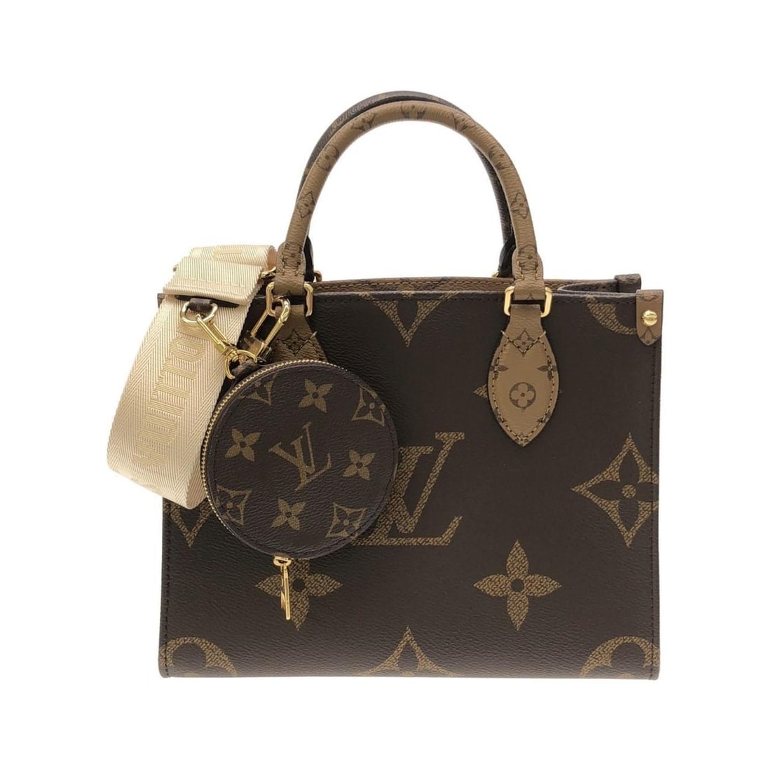 Louis Vuitton Monogram Giant On-the-Go PM M46373 Handbag: --- Catalog ---Category: SizeSize (HxWxD): 19cm x 24cm x 10.5cm / 7.48'' x 9.44'' x 4.13''Category: DesignType: HandbagColor: BrownGender: Women,MenMaterial: Coated canvas Category: GeneralMPN: M46373