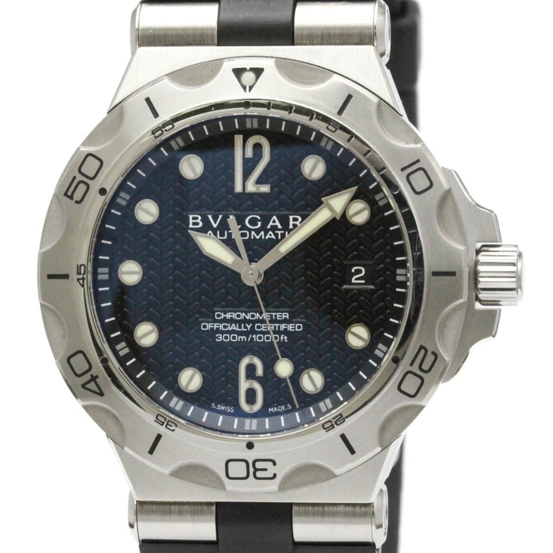 BVLGARI Diagono Scuba Aqua Steel Automatic Mens Watch DP42SSD: --- Catalog ---Category: SizeCase Diameter: 42mm / 1.65''Category: DesignType: WristwatchStyle: SportGender: MenColor (Dial): BlackMaterial (Band): RubberMaterial (Case): Stainless steelCategory: Gene