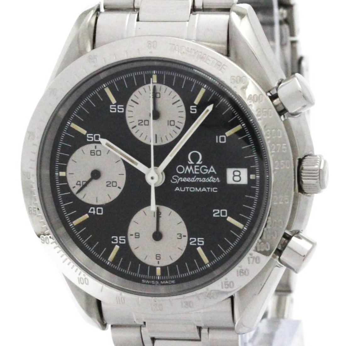 OMEGA Speedmaster Date Steel Automatic Mens Watch 3511.50 Polished: --- Catalog ---Category: SizeCase Diameter: 39mm / 1.54''Category: DesignType: WristwatchStyle: SportGender: MenColor (Dial): BlackMaterial (Band): Stainless steelMaterial (Case): Stainless steelCateg