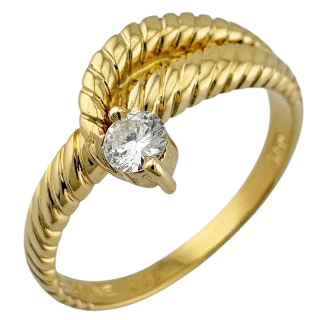 Pre-owned Celine ring in 18k gold with 0.10ct diamonds for women.: --- Catalog ---Category: SizeJP Size: 13US Size: 6.5Category: DesignType: Band ringColor: GoldStone: DiamondGender: WomenMaterial: Yellow gold (18K)Category: GeneralBrand: Celine--- Item List ---Secti
