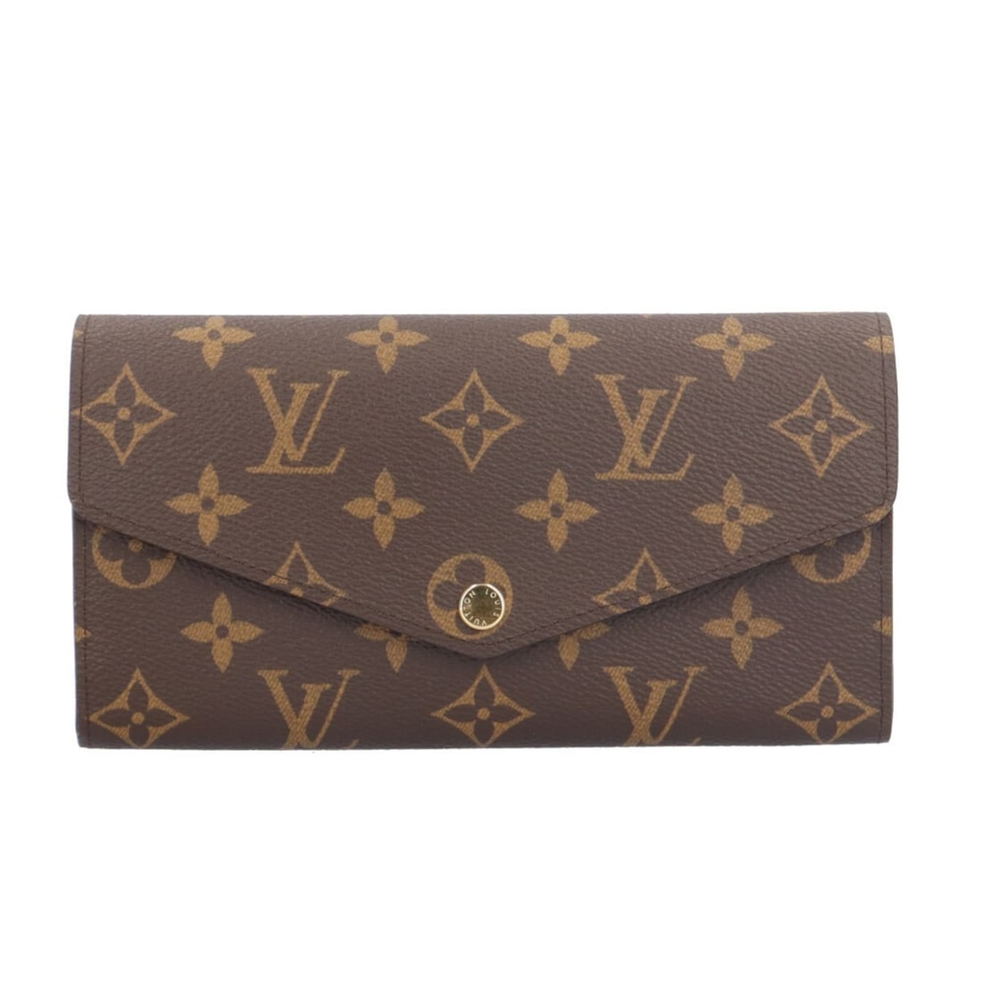 Pre-owned Louis Vuitton Portefeuille Sarah Monogram Long Wallet in Canvas M62236 for Women.: --- Catalog ---Category: SizeWeight: 230g / 8.11oz.Size (HxWxD): 10cm x 19cm x 3cm / 3.93'' x 7.48'' x 1.18''Category: DesignType: Long wallet (bi-fold)Color: Brown, Coquelicots, MonogramGender: Women