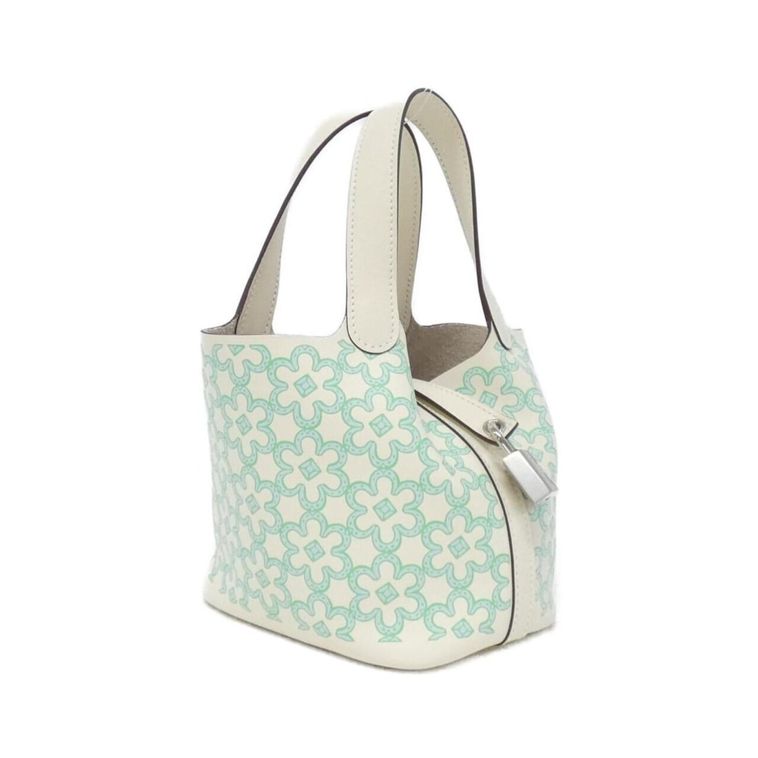 Hermes Hermès LUCKY DAISY Picotin Lock MICRO 083697CK Handbag: --- Catalog ---Category: SizeSize (HxWxD): 12.5cm x 14cm x 9.5cm / 4.92'' x 5.51'' x 3.74''Category: DesignType: HandbagColor: Green, Vert, WhiteGender: WomenMaterial: Swift leather Category: GeneralM