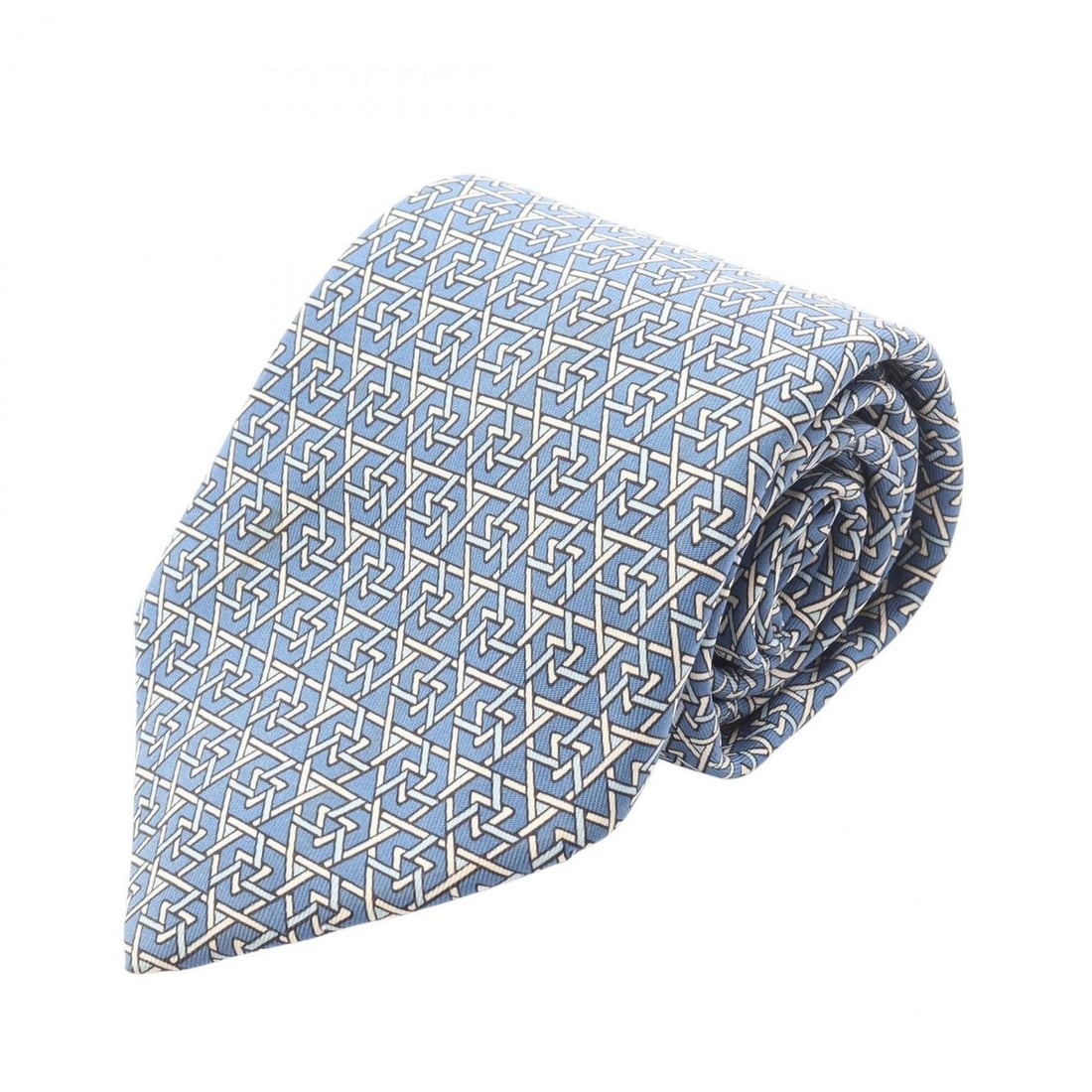 Hermes Hermès all-over print silk tie for men in multicolored blue tones: --- Catalog ---Category: SizeTotal Length: 142.5cm / 56.1''Category: DesignType: CravatColor: Blue, Multi-colorGender: MenMaterial: Silk Category: GeneralBrand: Hermes--- Item List ---Section: Conditi