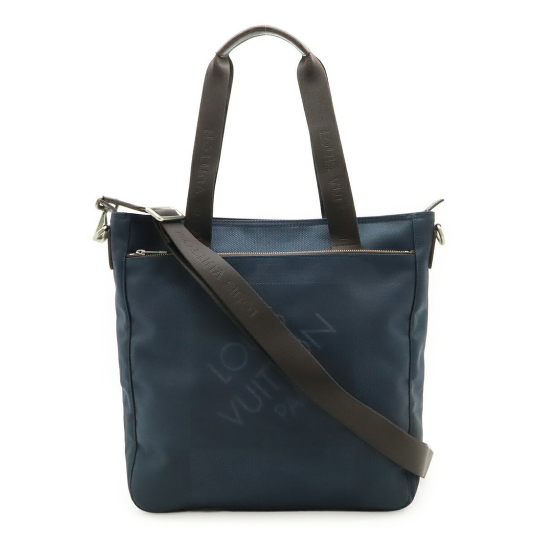 LOUIS VUITTON Damier Geant Jongleur Tote Bag Shoulder Blue Ocean Navy N48089: --- Catalog ---Category: SizeWeight: 830g / 1.82lb.Size (HxWxD): 35.5cm x 34cm x 9cm / 13.97'' x 13.38'' x 3.54''Strap Length: 158cm / 62.2''Category: DesignType: Shoulder bag, Tote bagGender: WomenMa