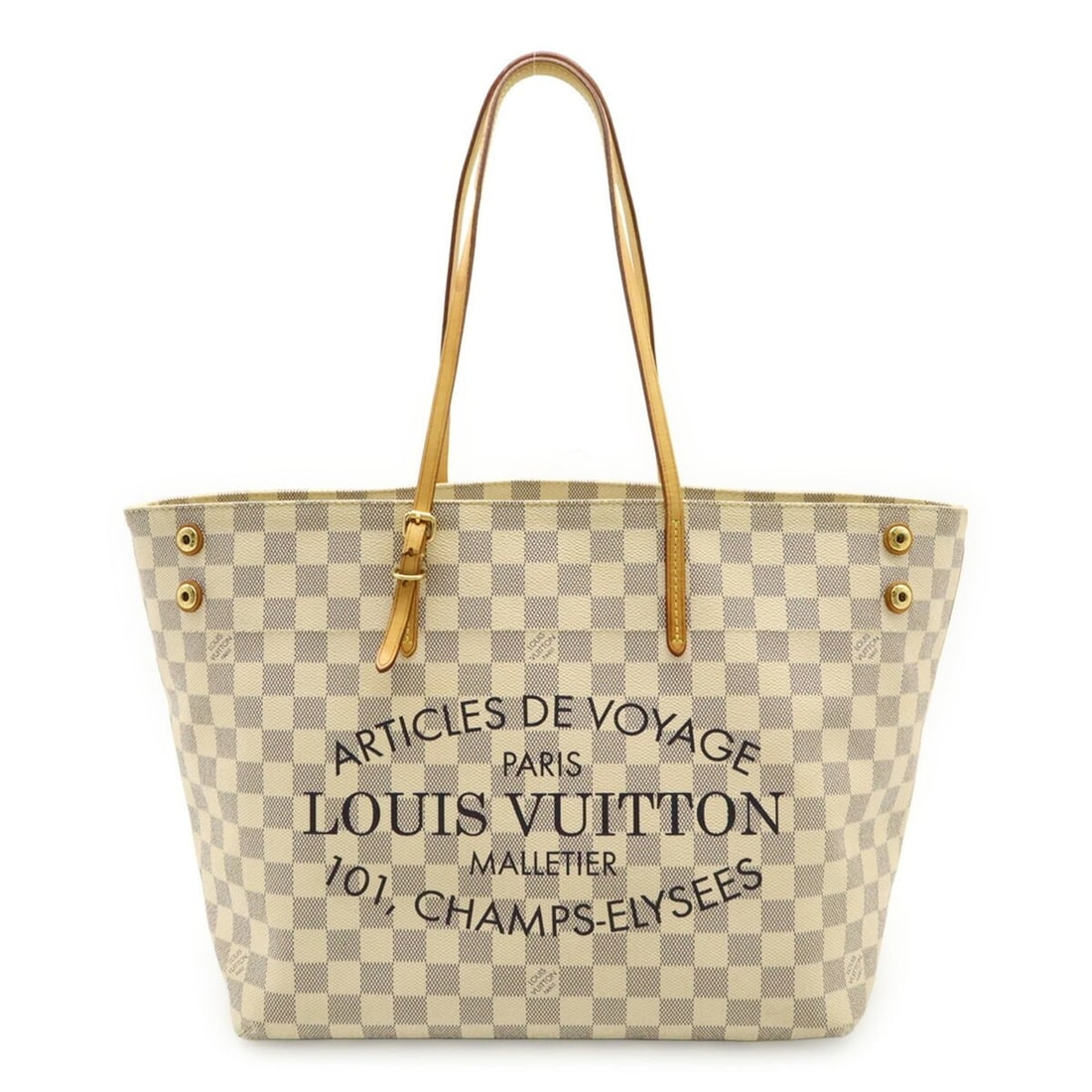 LOUIS VUITTON Damier Azur Cabas MM Tote Bag Shoulder N41375: --- Catalog ---Category: SizeSize (HxWxD): 28cm x 32cm x 16cm / 11.02'' x 12.59'' x 6.29''Category: DesignType: Shoulder bag, Tote bagColor: IvoryStyle: CasualGender: WomenMaterial: Damier Azur Catego