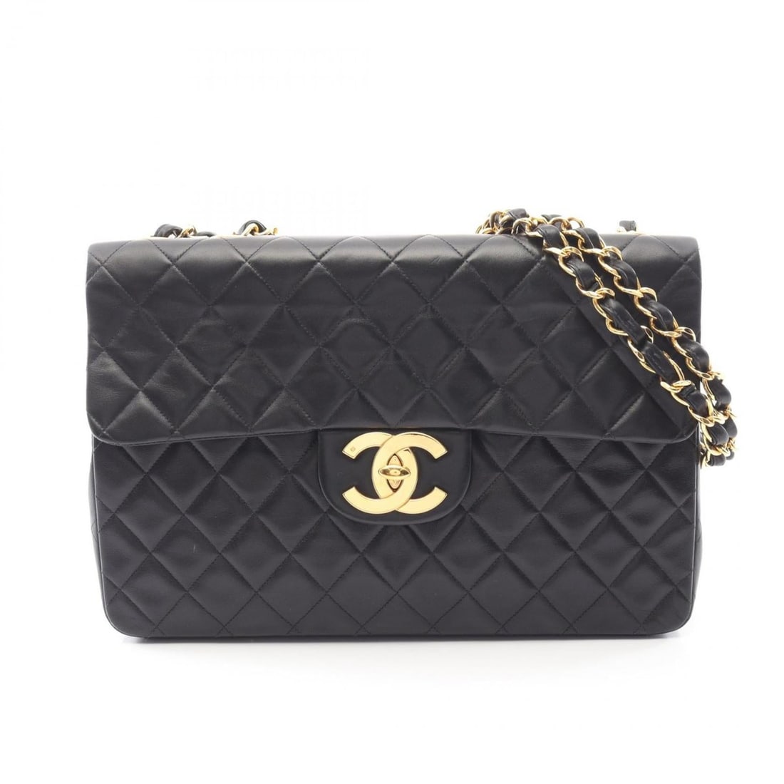 CHANEL Deca Matelasse 34 Single Flap Shoulder Bag in Lambskin Leather, Black: --- Catalog ---Category: SizeSize (HxWxD): 22cm x 34cm x 9.5cm / 8.66'' x 13.38'' x 3.74''Category: DesignType: Shoulder bagColor: BlackGender: WomenMaterial: Leather Hardware Color: GoldLeather/Fur T