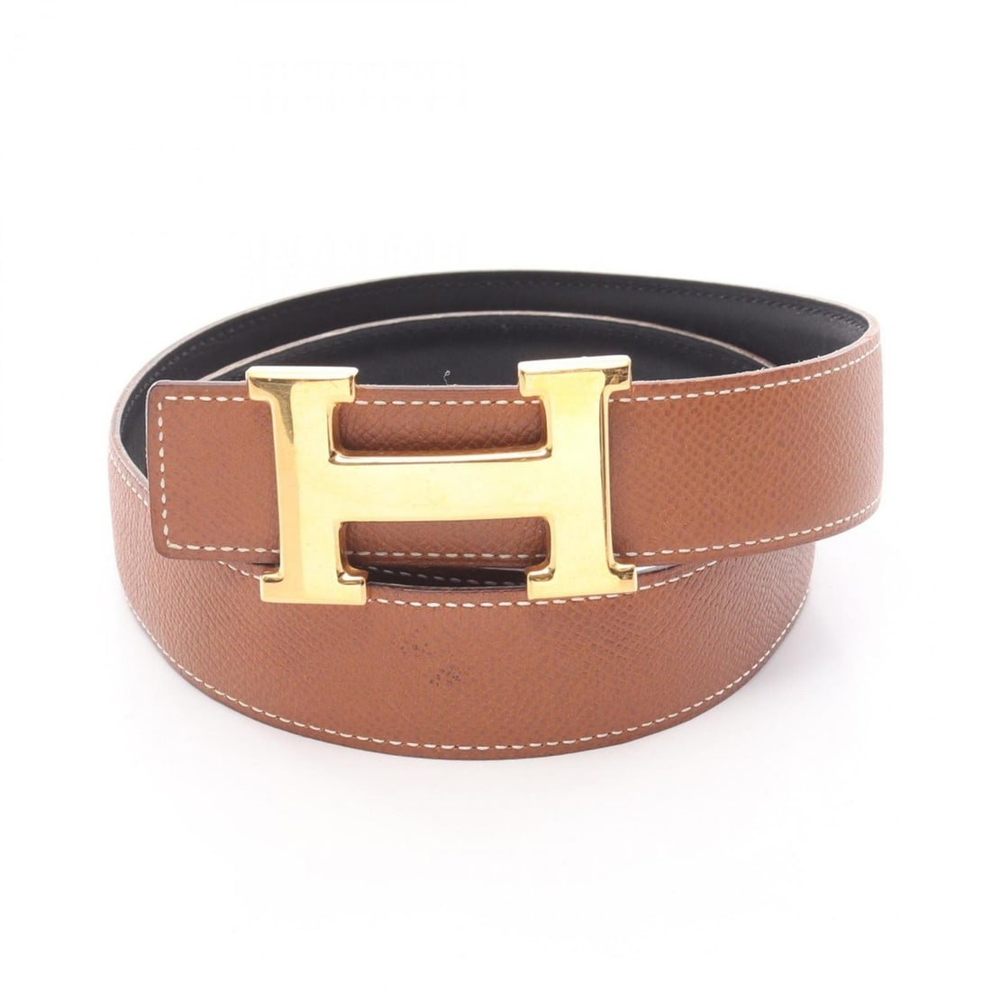 Hermes Hermès Constance H Belt in Noir Gold. This women's belt is made of calfskin leather box calf: --- Catalog ---Category: SizeLength: 65cm - 70cm / 25.59'' - 27.55''Category: DesignType: Standard beltColor: Black, BrownGender: WomenLeather/Fur Type: Box calf leather, Graine couchevel leatherMater