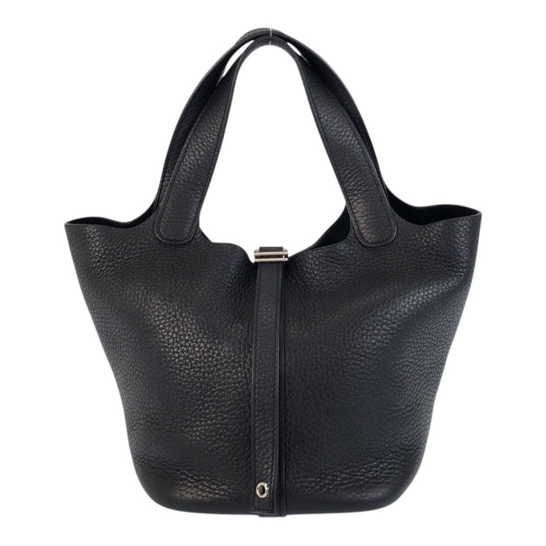 HERMES Picotin Lock PM Noir Black with Silver Hardware, Taurillon Clemence Leather Handbag/Tote Bag,: --- Catalog ---Category: SizeSize (HxWxD): 17cm x 18cm x 13cm / 6.69'' x 7.08'' x 5.11''Category: DesignType: Handbag, Tote bagColor: Black, NoirGender: WomenMaterial: Taurillon clemence leather Hardw