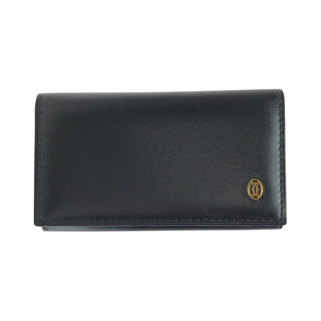 CARTIER Pasha de Cartier Black Leather Key Case with Gold Hardware, 6 Rings, Unisex, Men's: --- Catalog ---Category: DesignType: KeycaseGender: MenMaterial: Leather Category: GeneralBrand: CartierCountry of Origin: FranceCategory: Physical PropertiesSize (HxWxD): 6cm x 10cm x 1.5cm / 2.36''