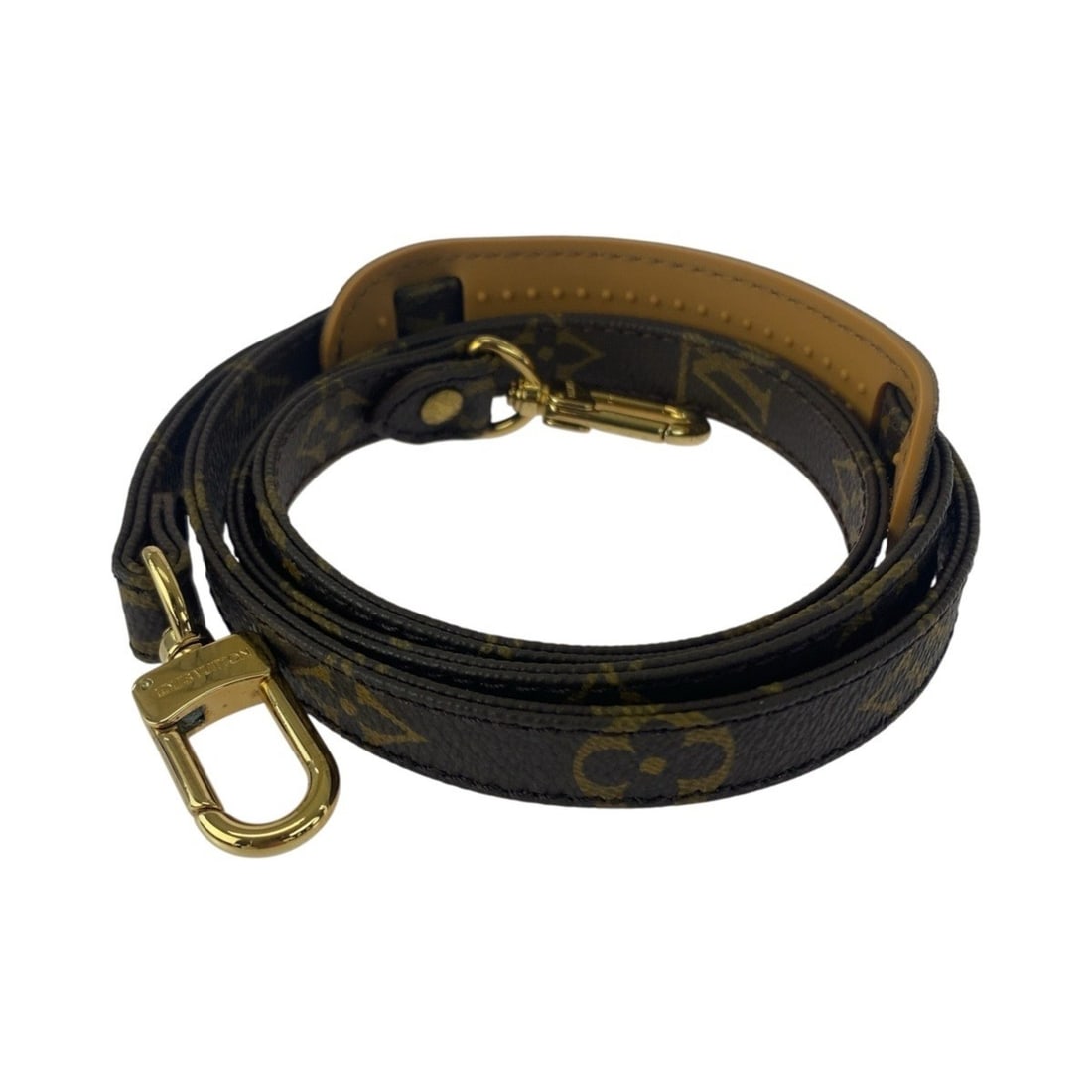 LOUIS VUITTON Monogram Brown Leather Shoulder Bag with Gold Hardware (J75010) - Strap Only: --- Catalog ---Category: DesignType: StrapColor: BrownGender: WomenMaterial: LeatherCategory: GeneralMPN: J75010Brand: Louis VuittonCountry of Origin: France--- Item List ---Section: ConditionRanking: