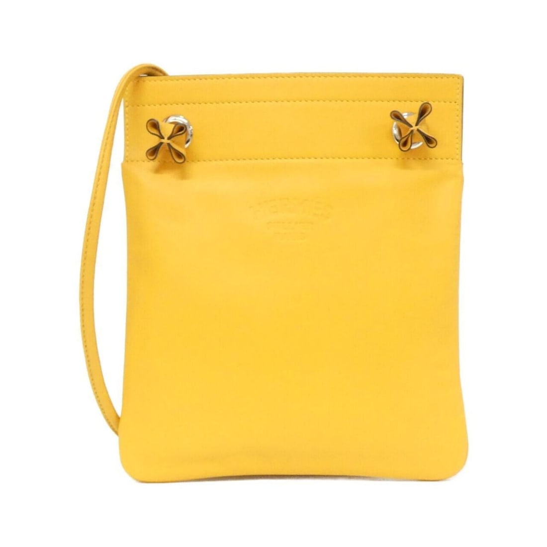 Hermes Hermès Sac Aline Mini Shoulder Bag 076236CK: --- Catalog ---Category: SizeSize (HxWxD): 23cm x 19cm x 1cm / 9.05'' x 7.48'' x 0.39''Category: DesignType: Shoulder bagColor: YellowGender: WomenMaterial: Agneau Milo , Swift leather Category: Gener