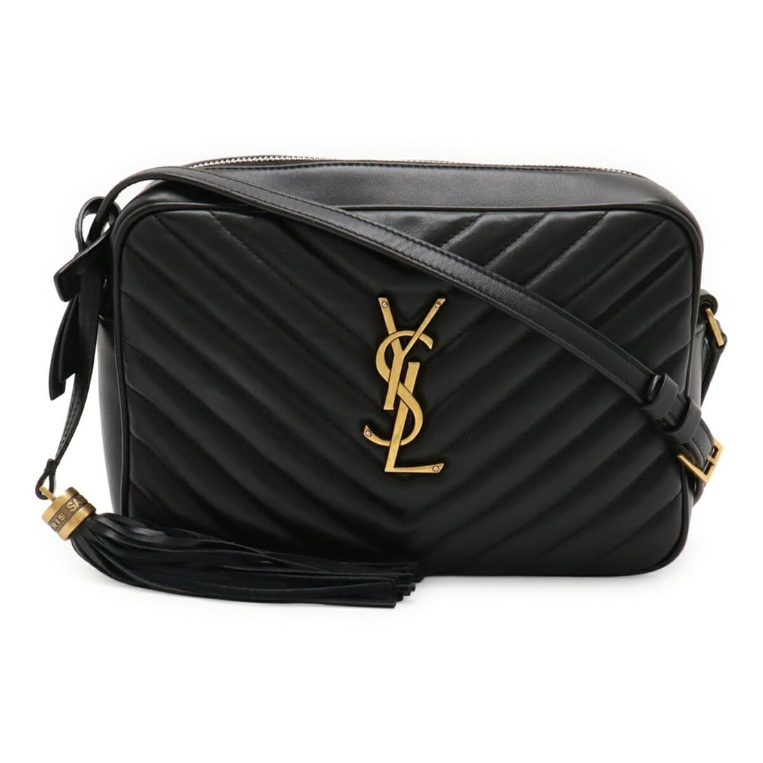 Yves Saint Laurent SAINT LAURENT PARIS YSL Lou Camera Bag Shoulder in Black Leather (574494): --- Catalog ---Category: SizeWeight: 340g / 11.99oz.Size (HxWxD): 15cm x 22.5cm x 6cm / 5.9'' x 8.85'' x 2.36''Strap Length: 136cm / 53.54''Category: DesignType: Shoulder bagColor: BlackGender: WomenM