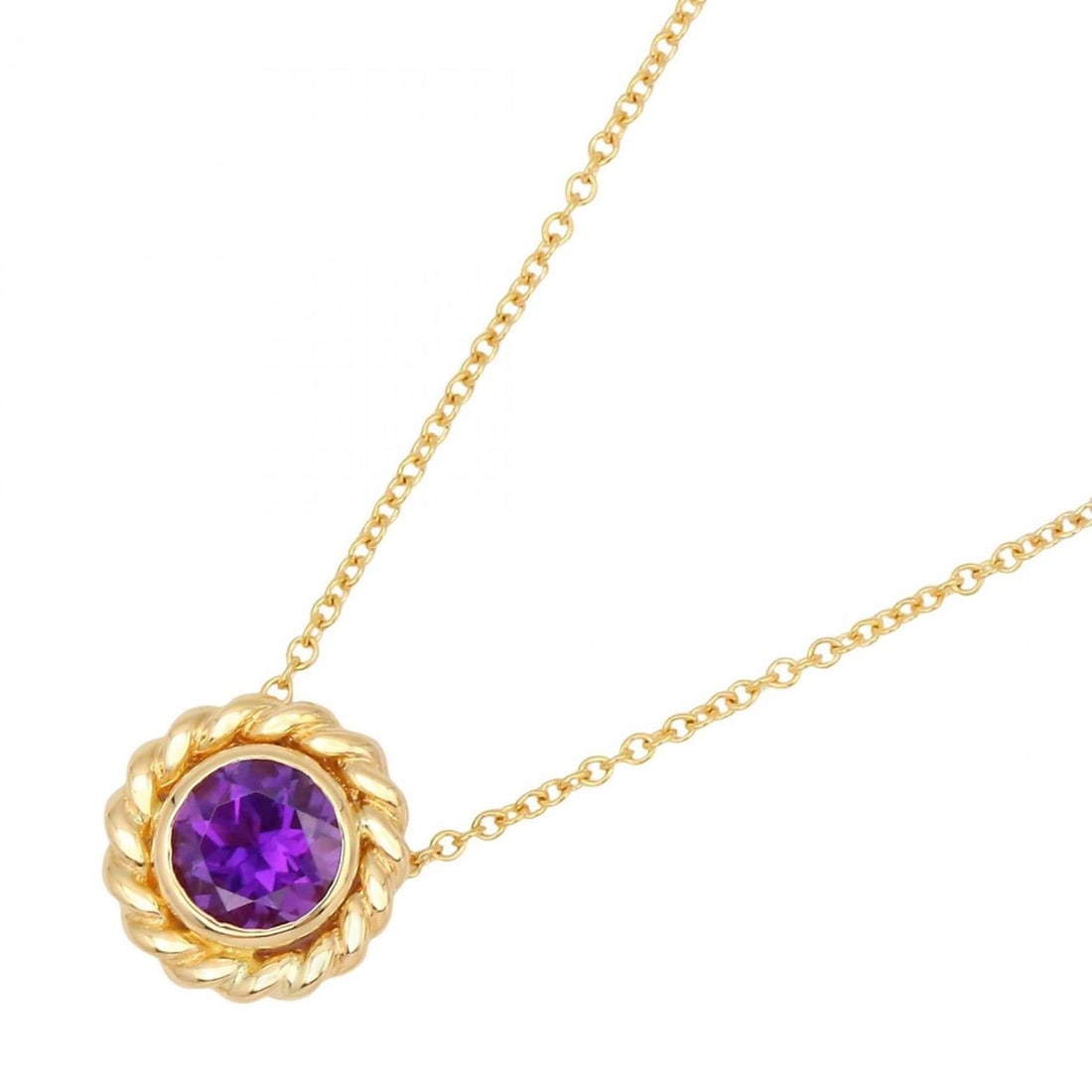 Tiffany & Co. Amethyst Necklace, 18K Yellow Gold, Women's, Purple and Gold: --- Catalog ---Category: SizePendant Size: 17mm x 17mm / 0.66'' x 0.66''Neck Circumference: 40 cm / 15.74''Category: DesignColor: Gold, PurpleGender: WomenMaterial: Yellow gold (18K)Necklace Type: Nec