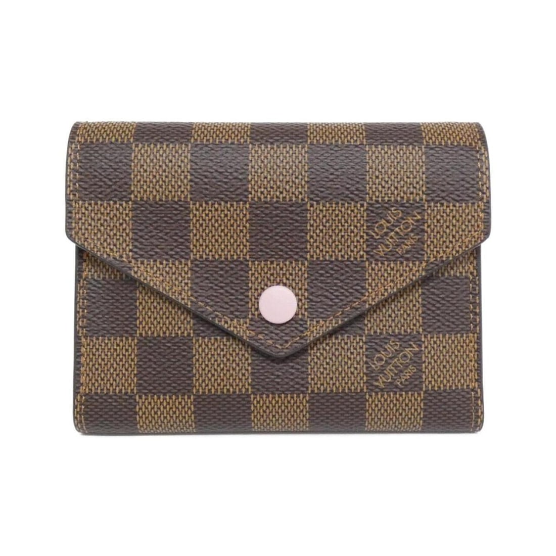 Louis Vuitton Damier Portefeuille Victorine N61700 Wallet: --- Catalog ---Category: SizeSize (HxWxD): 9cm x 12cm x 1.5cm / 3.54'' x 4.72'' x 0.59''Category: DesignType: Wallet (tri-fold)Color: Ebene, Rose ballerineGender: WomenMaterial: Coated canvas Category