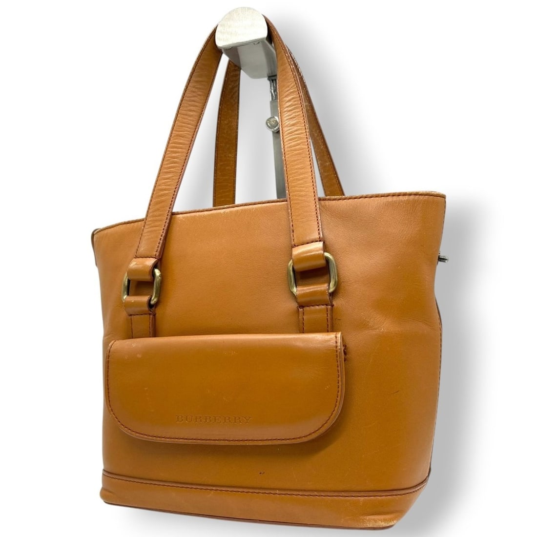 Burberry handbag tote bag, one-shoulder, Nova check leather, logo embossed, gold hardware, women's,: --- Catalog ---Category: SizeSize (HxWxD): 20cm x 27cm x 13cm / 7.87'' x 10.62'' x 5.11''Category: DesignType: Handbag, Tote bagColor: Brown, CamelGender: WomenMaterial: Leather Category: GeneralBrand