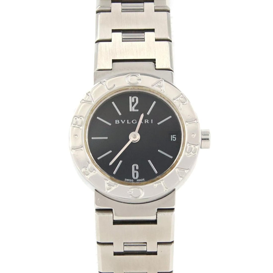 Bvlgari BB23SS BB23SSD SS Quartz Watch: --- Catalog ---Category: SizeWrist Size: 16cm / 6.29''Case Diameter: 23mm / 0.91''Category: DesignType: WristwatchGender: WomenColor (Dial): BlackMaterial (Band): Stainless steelMaterial (Case): Stain