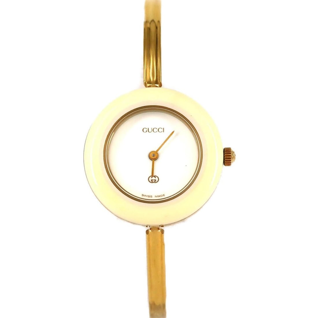 Gucci Change Ring GP M size 11 12 watch quartz: --- Catalog ---Category: SizeWrist Size: 15.5cm / 6.1''Case Diameter: 26mm / 1.02''Category: DesignType: WristwatchGender: WomenColor (Dial): WhiteMaterial (Case): Gold platedCategory: GeneralMPN: 11/