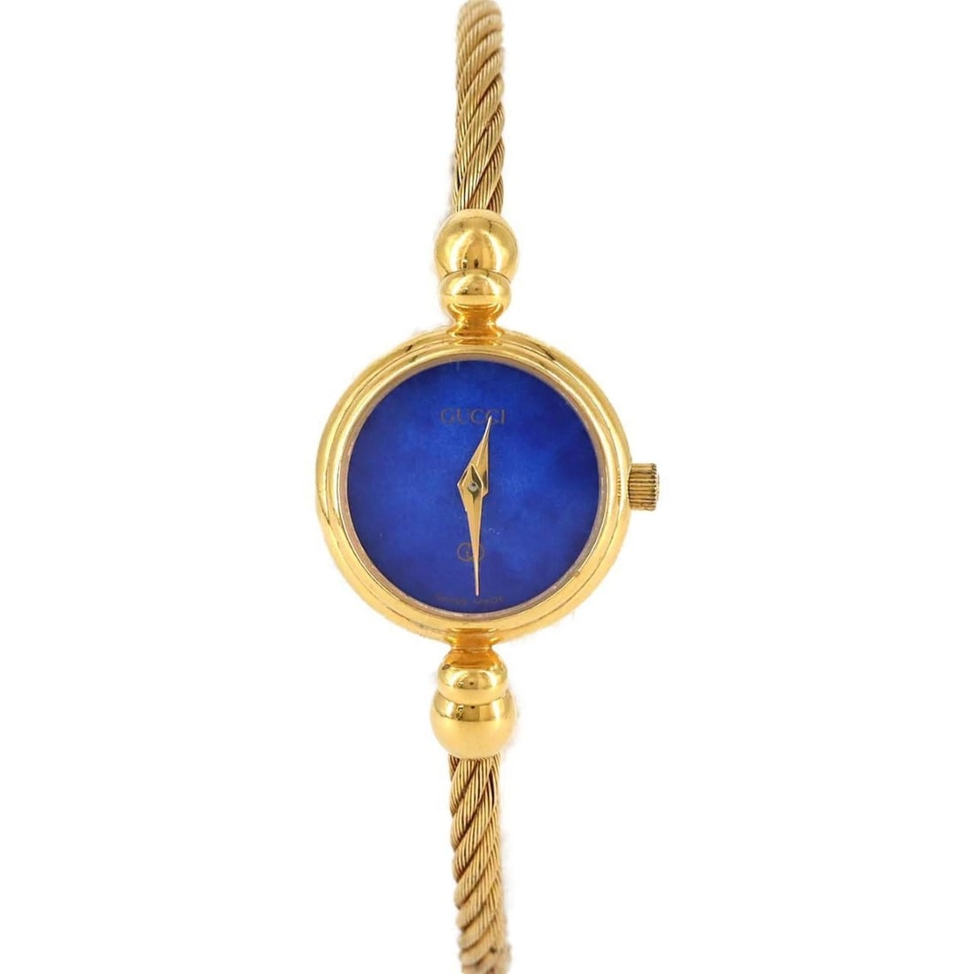 Gucci 2047L GP Quartz Watch: --- Catalog ---Category: SizeCase Diameter: 20mm / 0.79''Category: DesignType: WristwatchGender: WomenColor (Dial): BlueMaterial (Band): Gold platedMaterial (Case): Gold platedCategory: GeneralMPN: 20