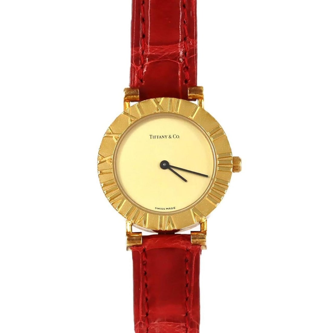 Tiffany Atlas YG D286753 Quartz Watch: --- Catalog ---Category: SizeCase Diameter: 24mm / 0.94''Category: DesignType: WristwatchGender: WomenColor (Dial): GoldMaterial (Case): Yellow goldCategory: GeneralMPN: D286753Brand: TiffanyCategory:
