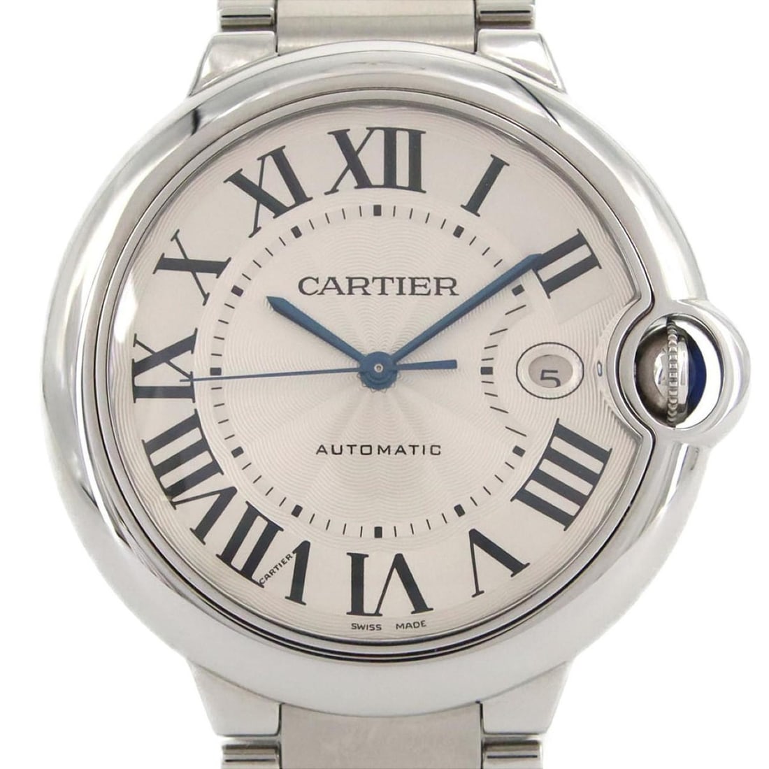 Cartier Ballon Bleu LM W69012Z4 Stainless Steel Automatic Watch: --- Catalog ---Category: SizeWrist Size: 19cm / 7.48''Case Diameter: 42mm / 1.65''Category: DesignType: WristwatchGender: MenColor (Dial): SilverMaterial (Band): Stainless steelMaterial (Case): Stainl