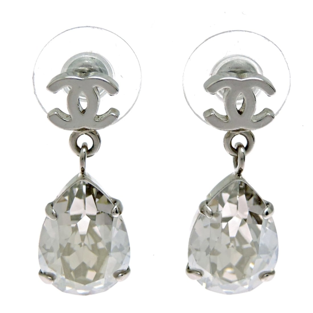 Chanel Coco Mark Teardrop Rhinestone Women's Metal Earrings: --- Catalog ---Category: SizeSize (HxWxD): 25.00mm x 10.00mm / 0.98'' x 0.39''Category: DesignType: Stud earringsGender: WomenMaterial: MetalCategory: GeneralBrand: ChanelCountry of Origin: France---