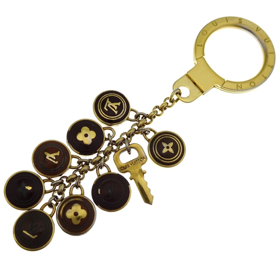 Louis Vuitton Porte-Clés Bastille *Key parts missing Women's Keychain M65387 (Discontinued) GP: --- Catalog ---Category: SizeSize (HxWxD): 10.5cm x 3cm x 5.00mm / 4.13'' x 1.18'' x 0.19''Category: DesignType: KeyringColor: Brown, GoldGender: WomenMaterial: Gold platingCategory: GeneralMPN: M6538